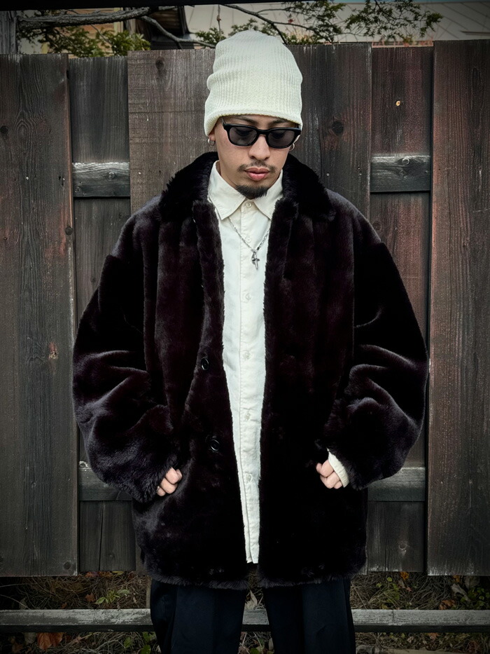 COOTIE(クーティー) Faux Fur Car Coat