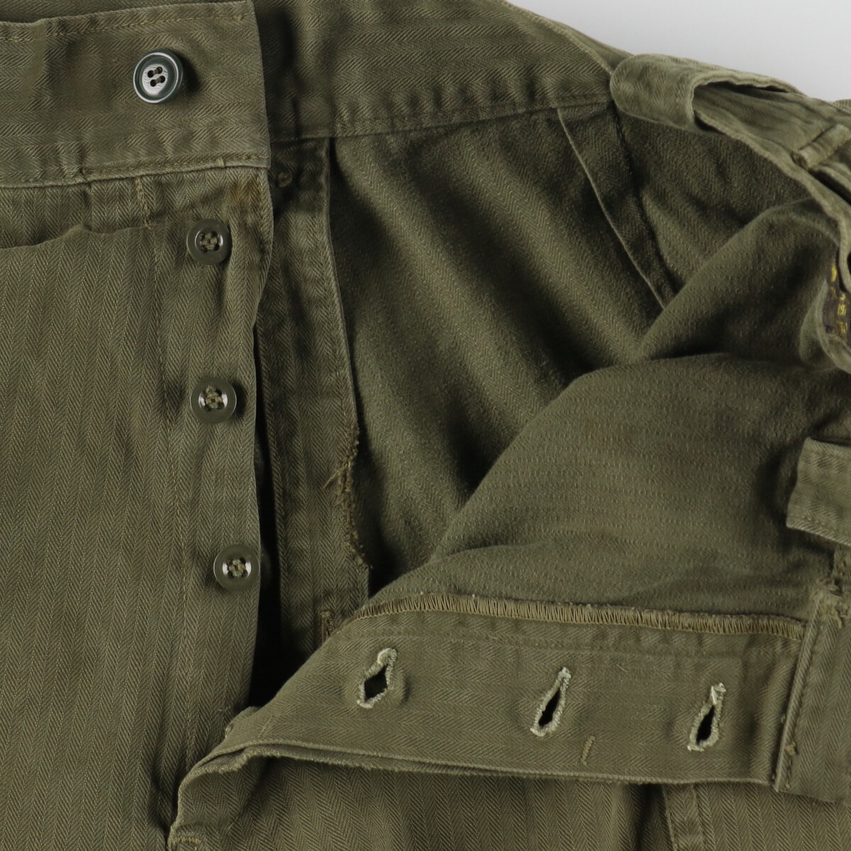 古着 70年代 オランダ軍実品 ヘリンボーン ミリタリー カーゴパンツ