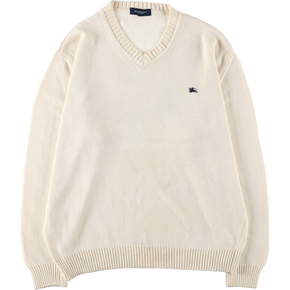 古着 バーバリー Burberrys LONDON Vネック コットンニットセーター