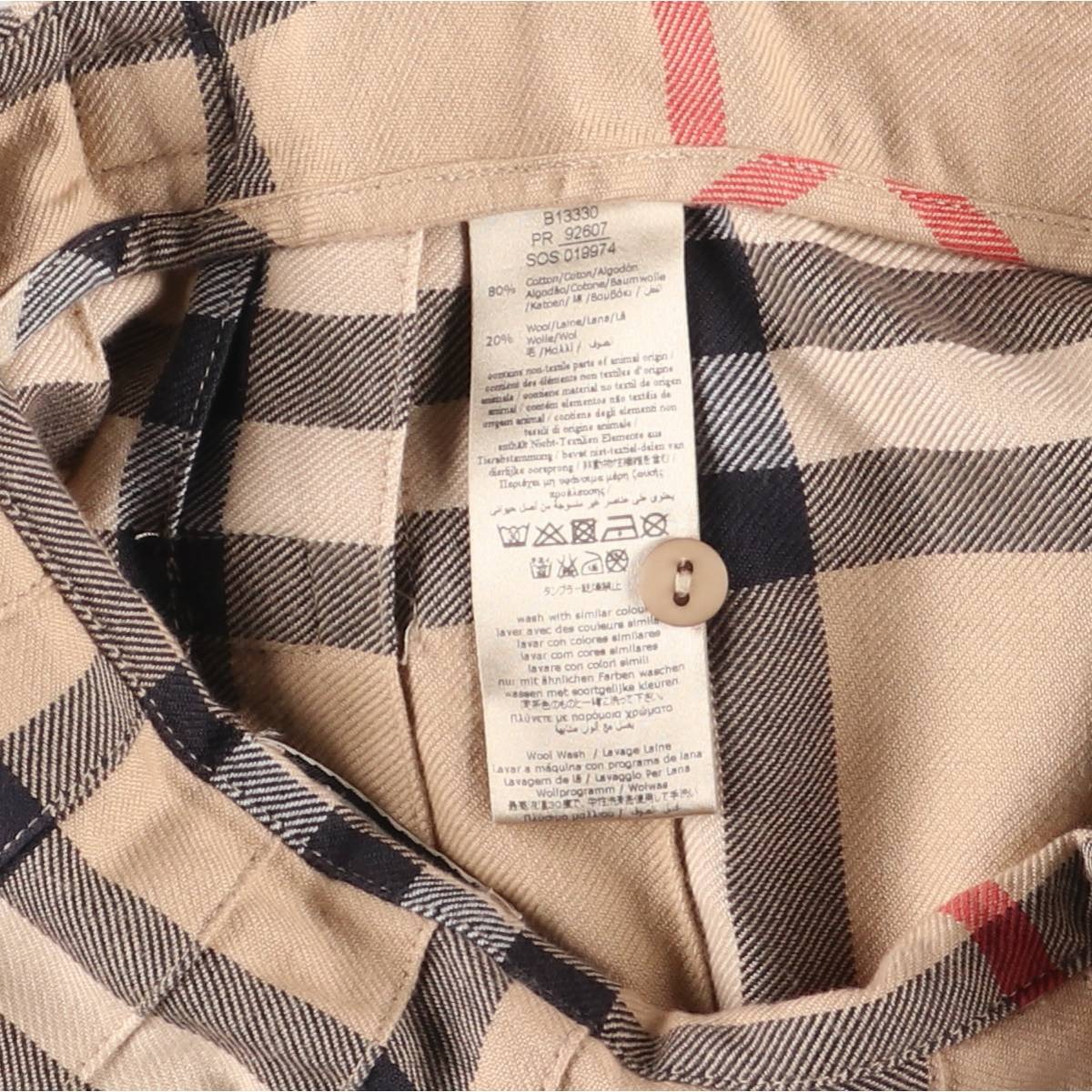 古着 バーバリー Burberrys チェック柄 コットン プリーツ ミニ