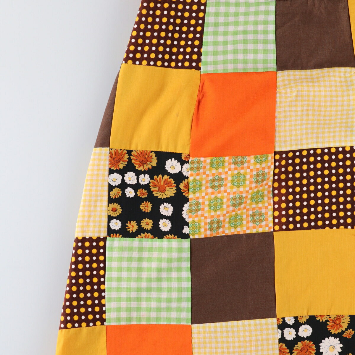 古着 PATCHWORKS BY SUSAN 総柄 パッチワーク マキシ丈 ラップ 巻き