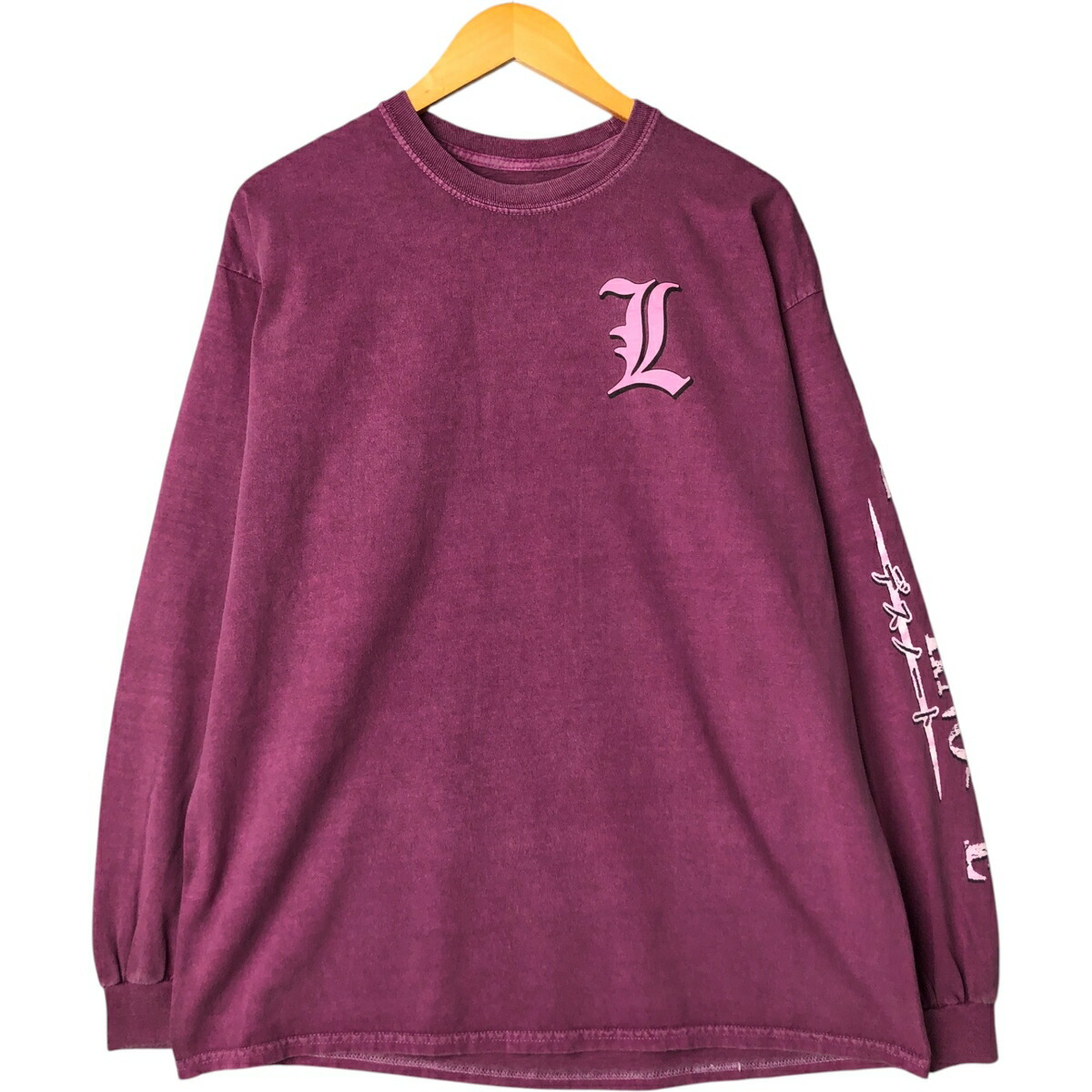 古着 DEATH NOTE デスノート L アニメ キャラクタープリントロングT