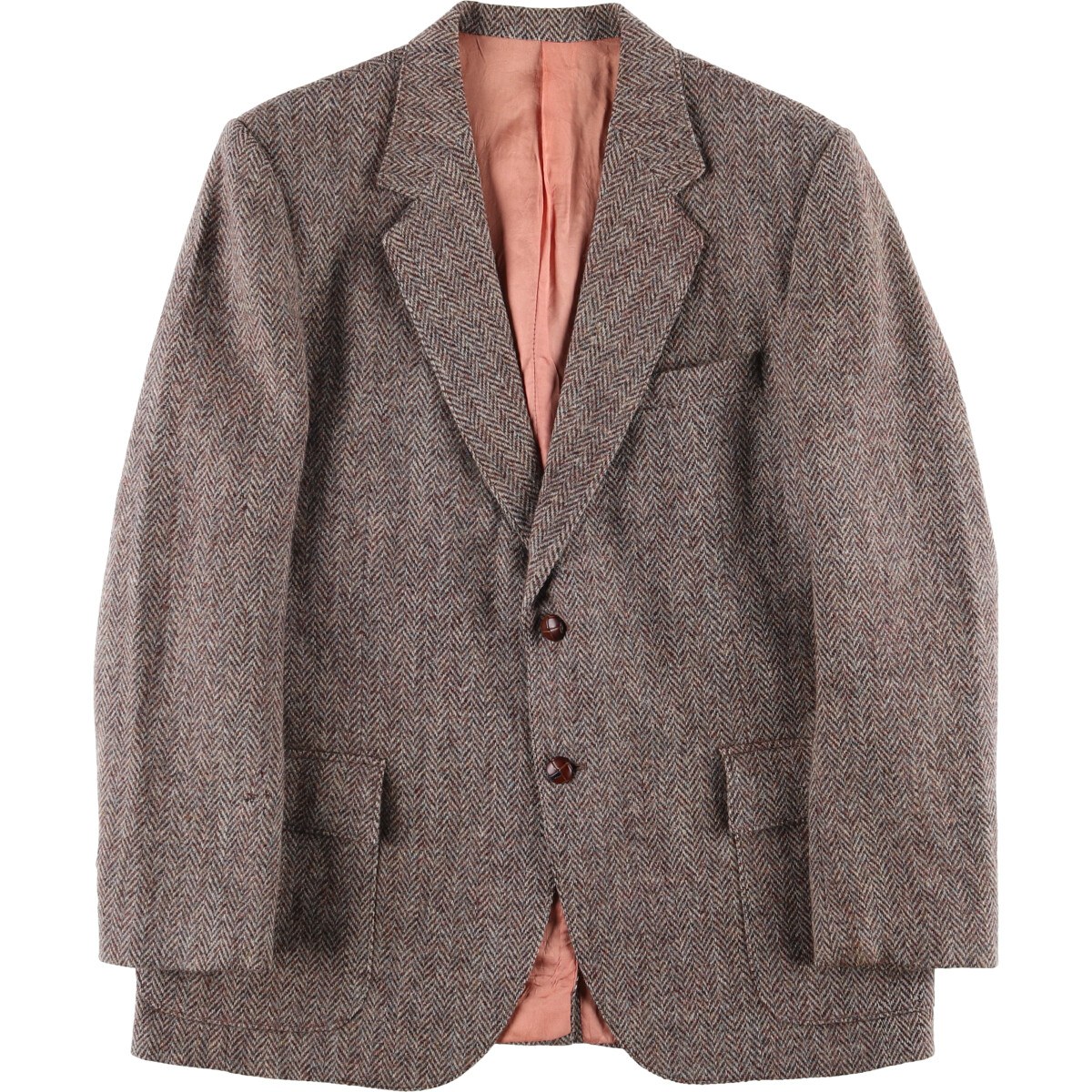 古着 ハリスツイード Harris Tweed ヘリンボーン ウールテーラード