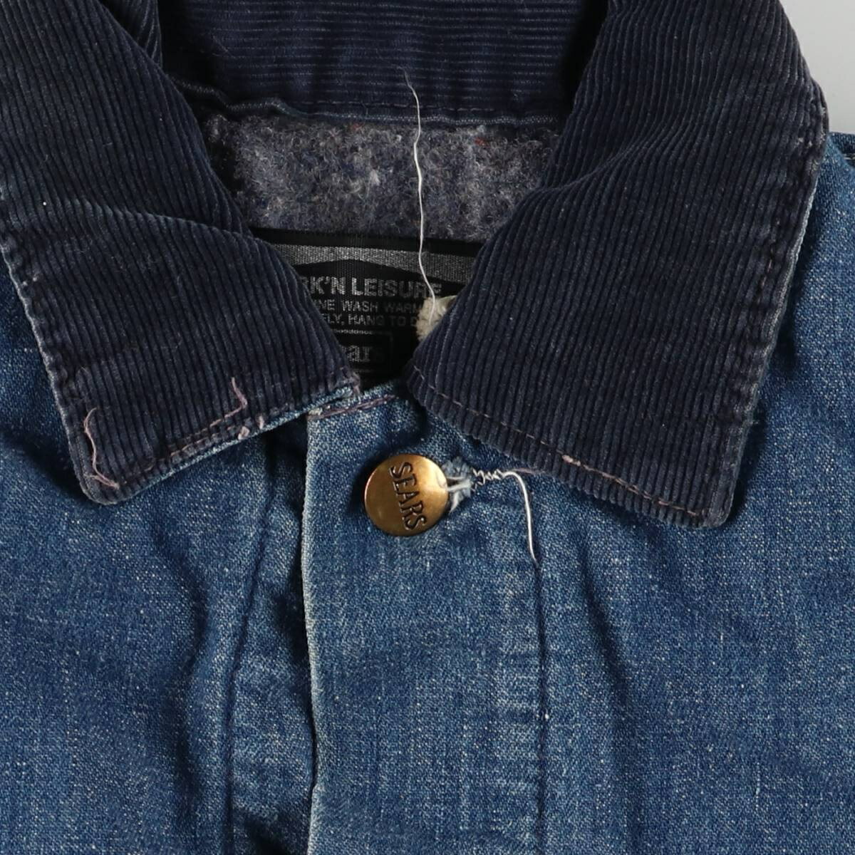 古着 70年代 シアーズ Sears WORKN LEISURE デニムカバーオール メンズ