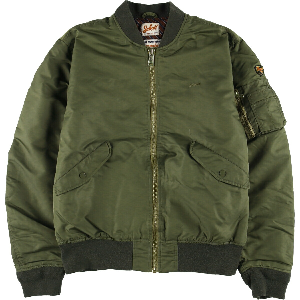 古着 民間品 ショット SCHOTT AMERICAN COLLEGE 中綿入り ミリタリー