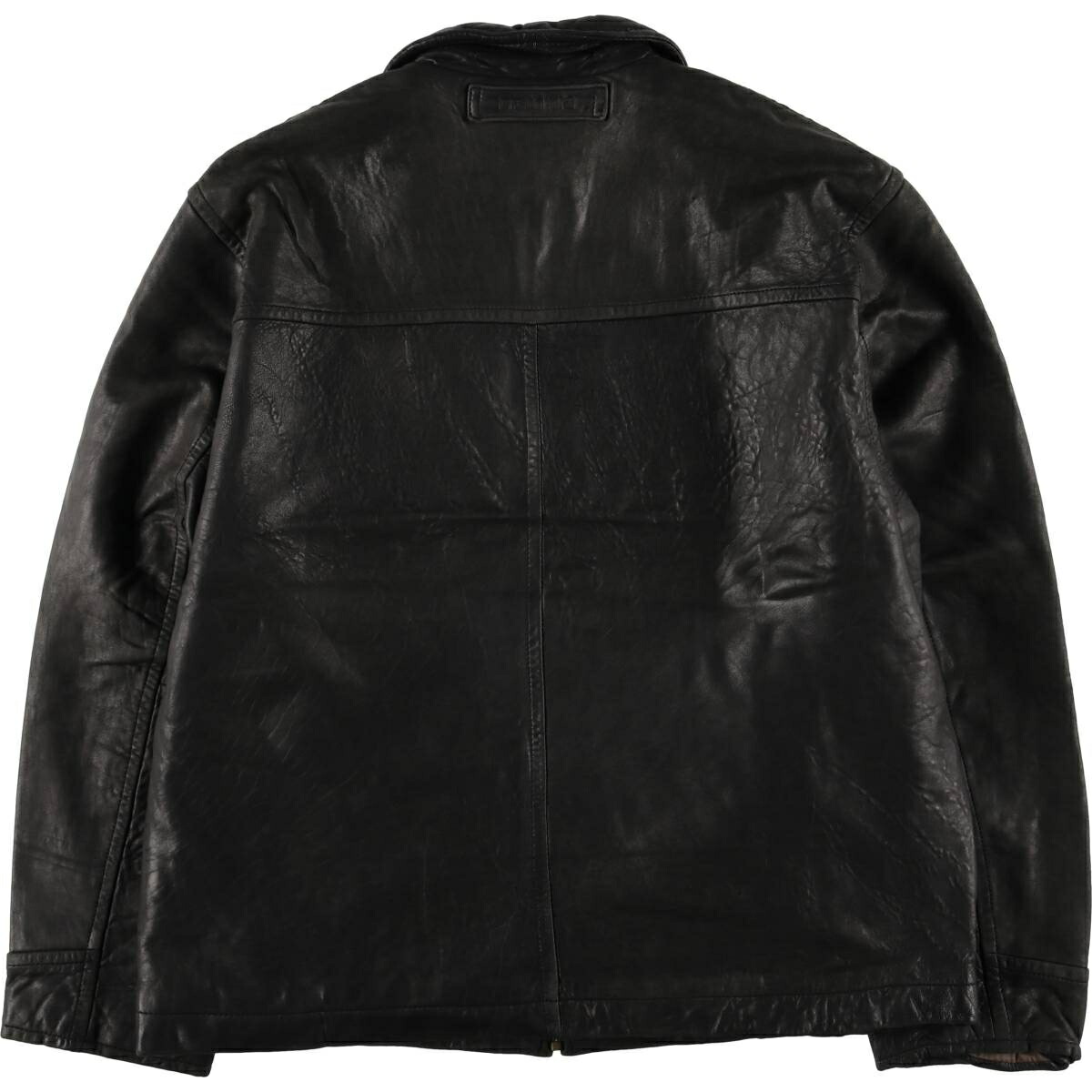 古着 90年代 ノーティカ NAUTICA スイングトップタイプ レザーブルゾン