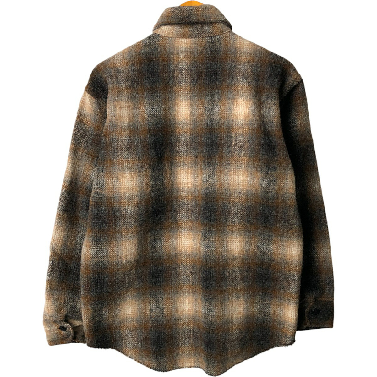 古着 70年代 メルトン MELTON オンブレチェック ウールシャツ