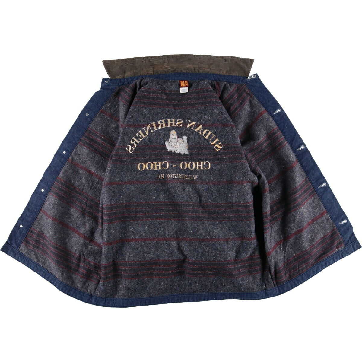 古着 濃紺 80年代 ビッグベン BIGBEN バットダイ デニムカバーオール