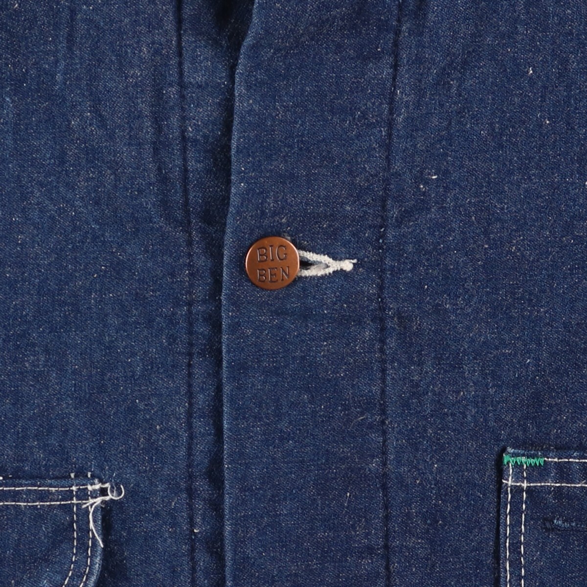 古着 濃紺 80年代 ビッグベン BIGBEN バットダイ デニムカバーオール