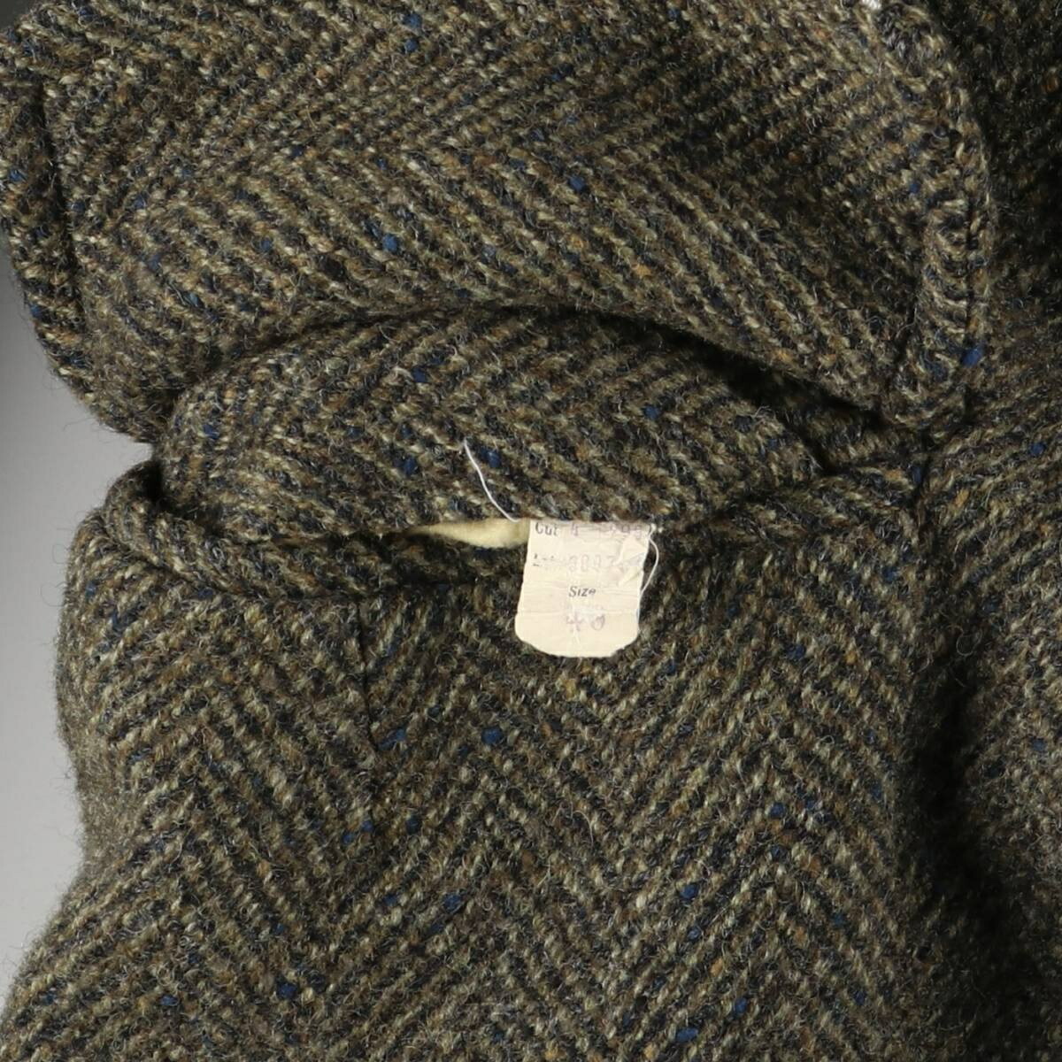 古着 70年代 ZERO KING ツイード HBT ヘリンボーンツイル ウールハーフ