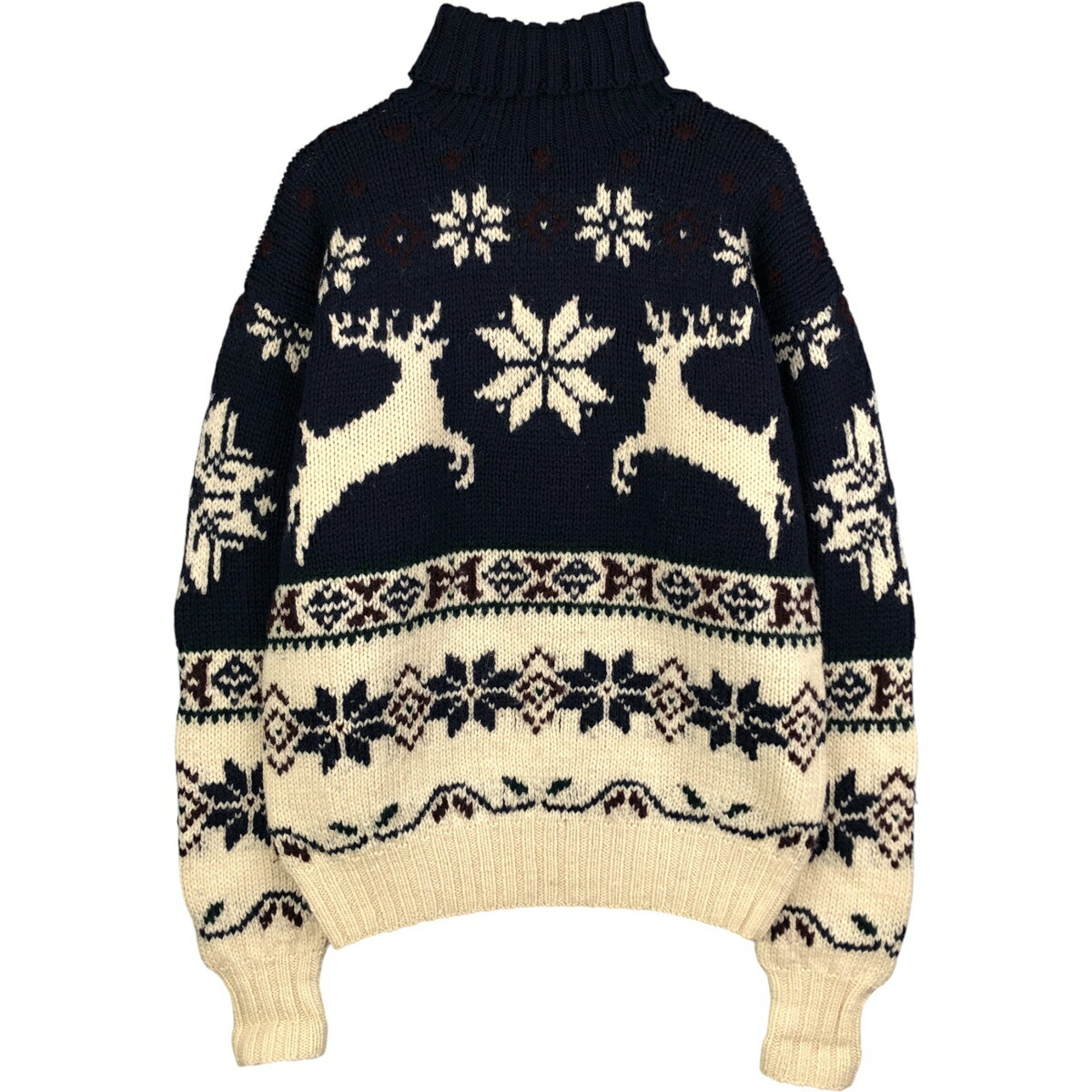 古着 ラルフローレン Ralph Lauren スノー柄 雪柄 トナカイ柄