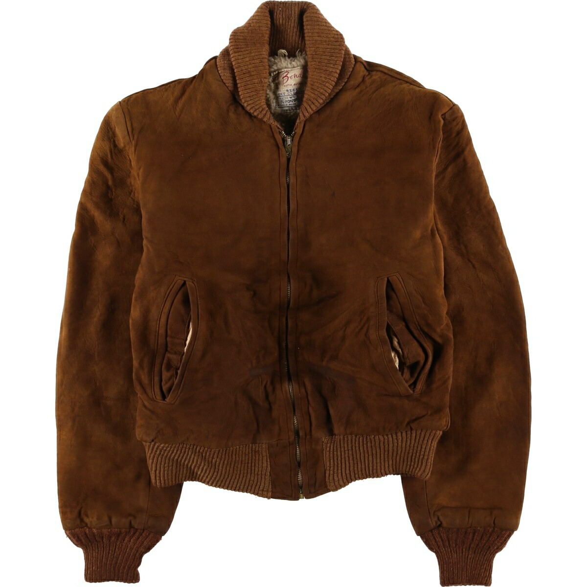 古着 60年代 Bond スエードレザージャケット USA製 レディースS相当