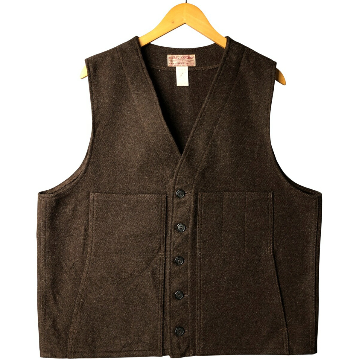 古着 80～90年代 フィルソン FILSON マッキーノ ベスト 前開き ウール