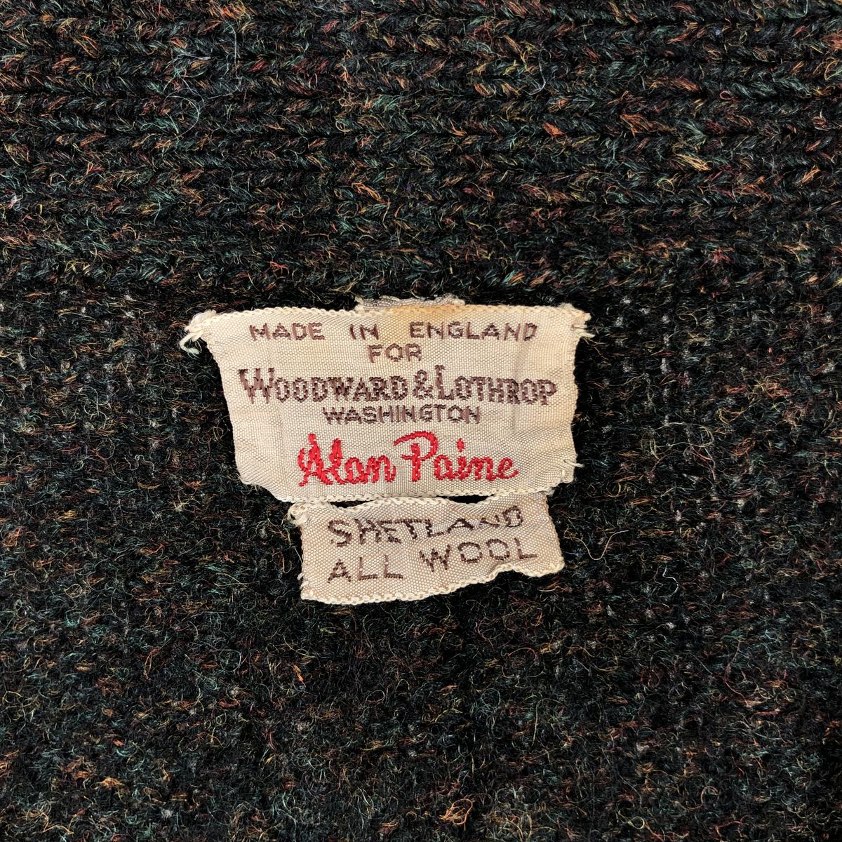 古着 60年代 アラン ペイン ALAN PAINE ウールニットカーディガン 英国