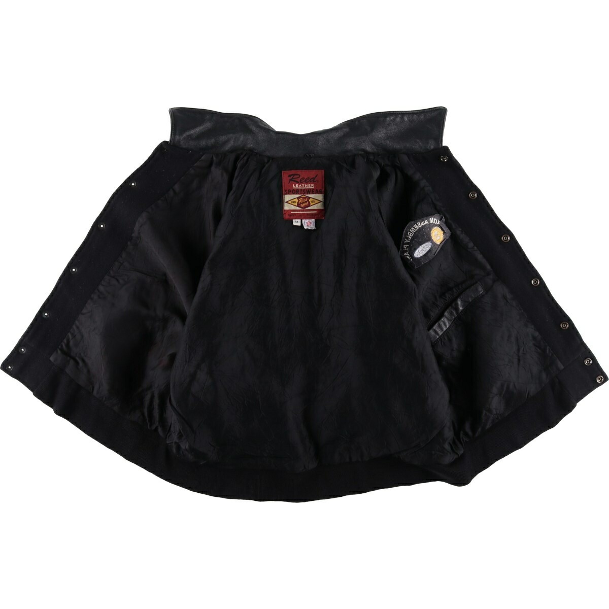 古着 80～90年代 Reed Ford フォード 襟付き 袖革ウールボタン