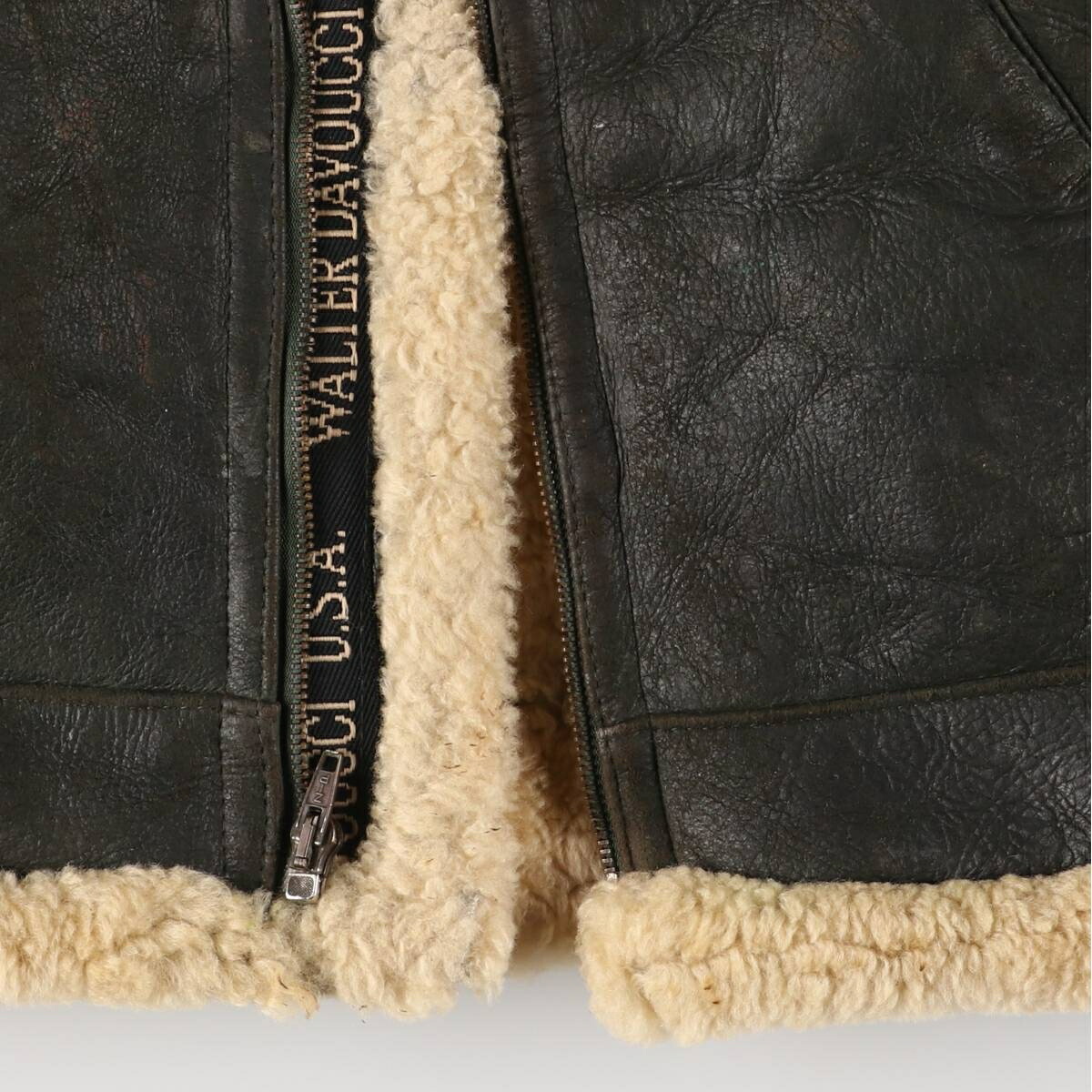 古着 WALTER DAVOUCCI B-3タイプ シープスキン ムートンジャケット