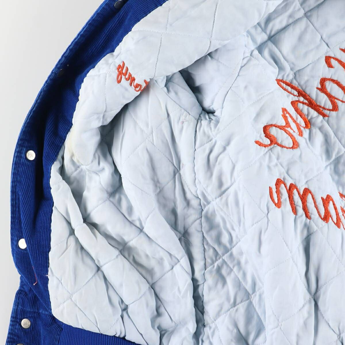 古着 70年代 レノック Rennoc 中綿入り コーデュロイボタンスタジャン