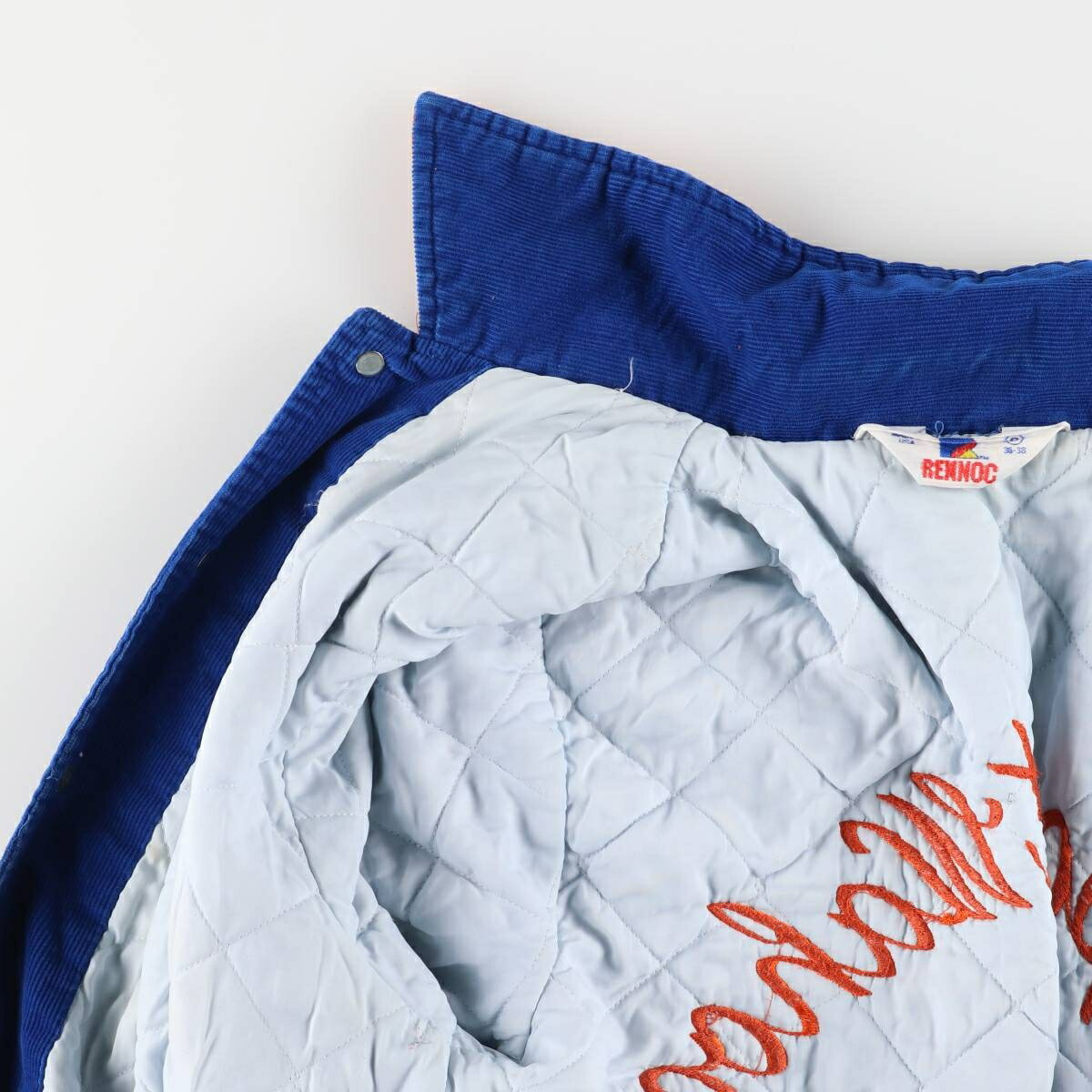 古着 70年代 レノック Rennoc 中綿入り コーデュロイボタンスタジャン