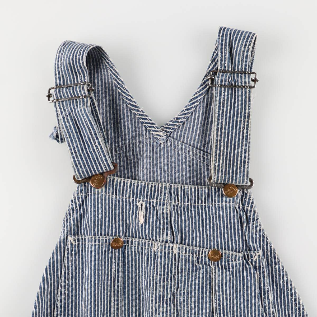 古着 60～70年代 リー Lee ヒッコリーストライプ オーバーオール USA製