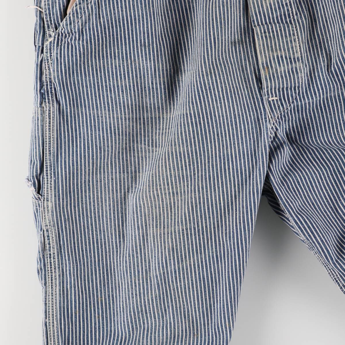 古着 60～70年代 リー Lee ヒッコリーストライプ オーバーオール USA製