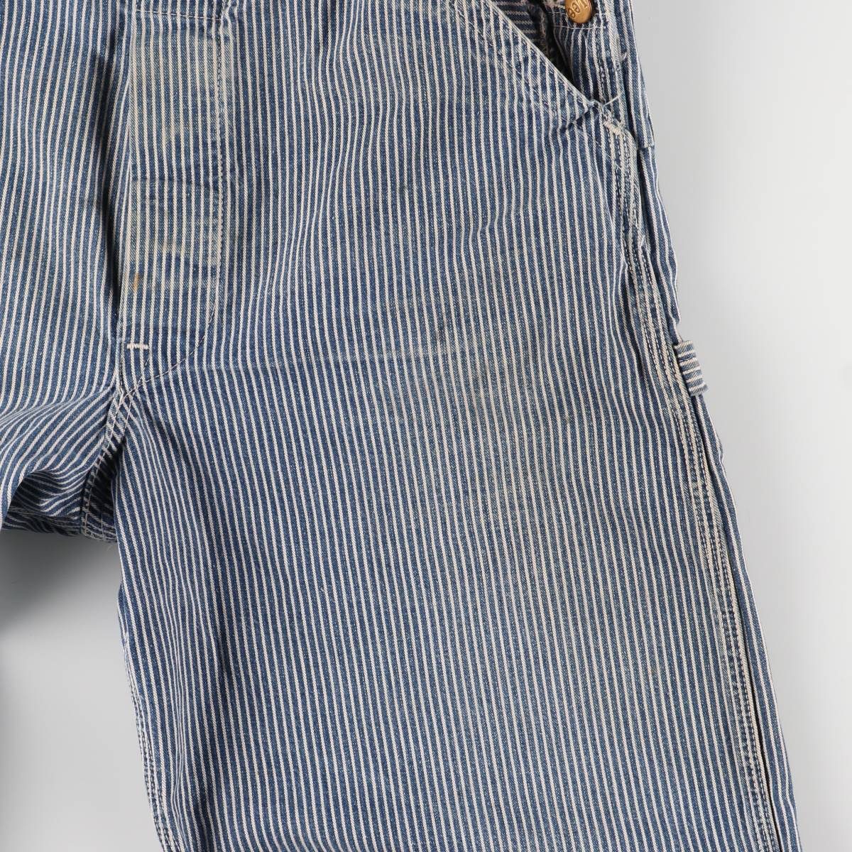 古着 60～70年代 リー Lee ヒッコリーストライプ オーバーオール USA製