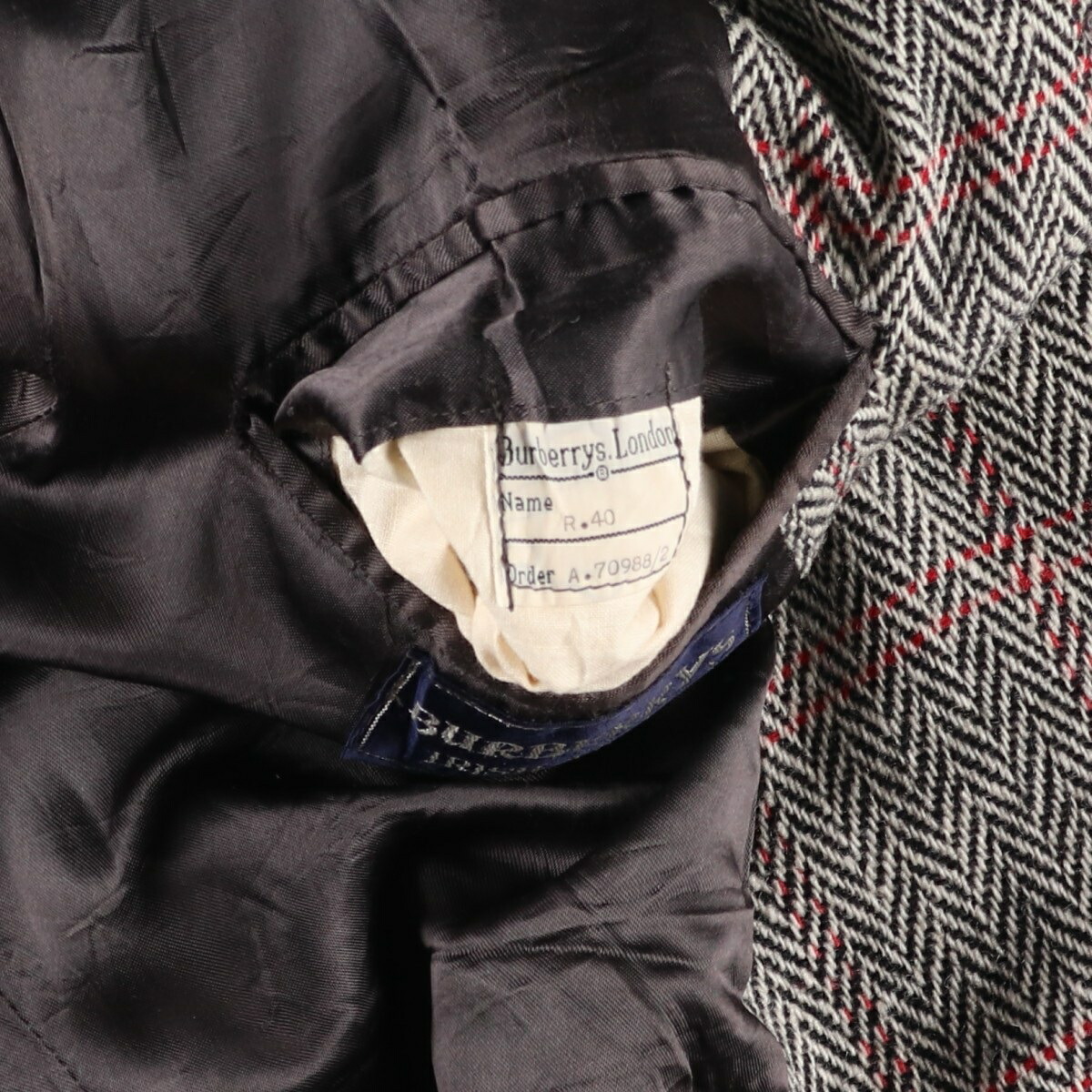 古着 80年代 バーバリー Burberrys アイリッシュツイード ヘリンボーン