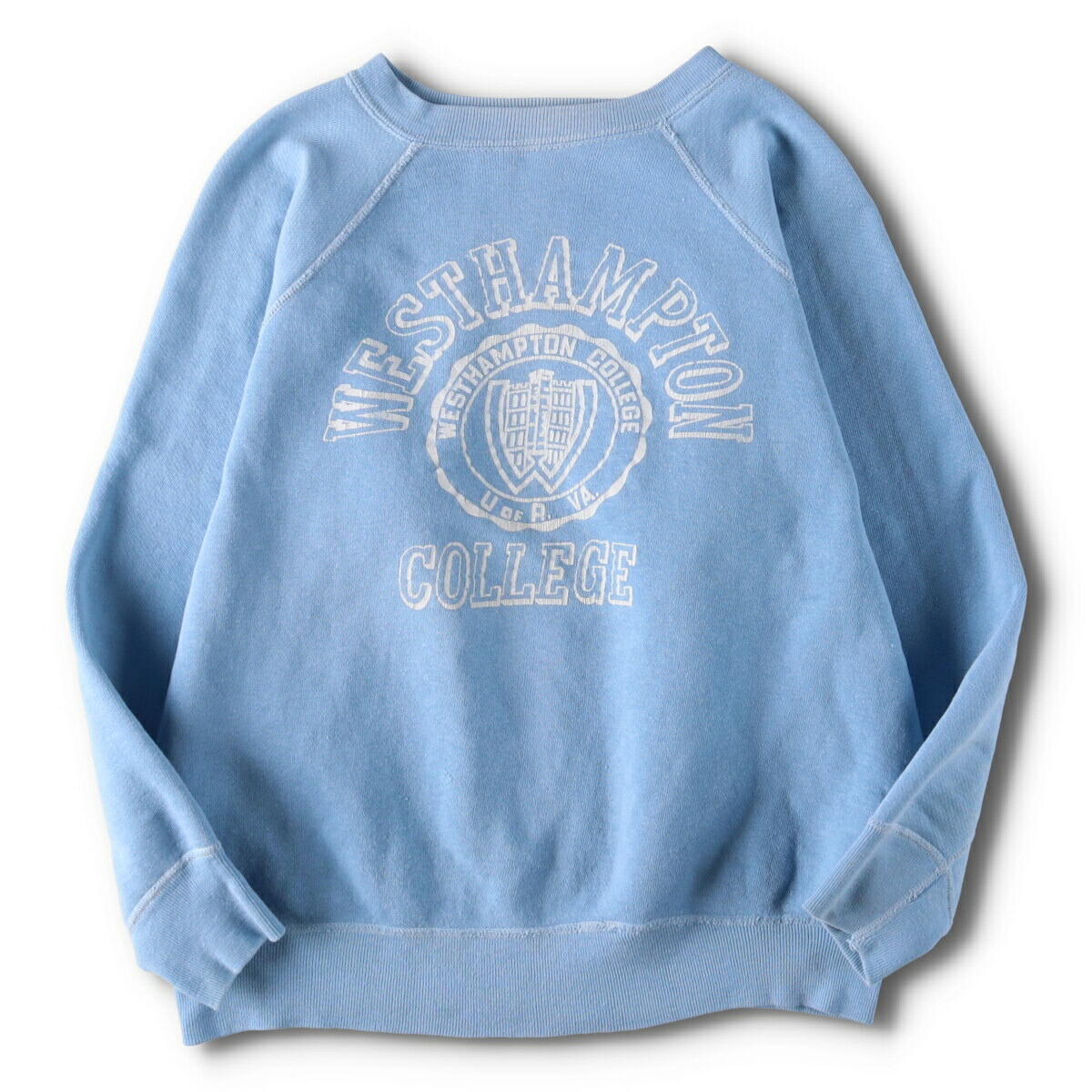 古着 60年代 プリント カレッジスウェットシャツ トレーナー メンズXS