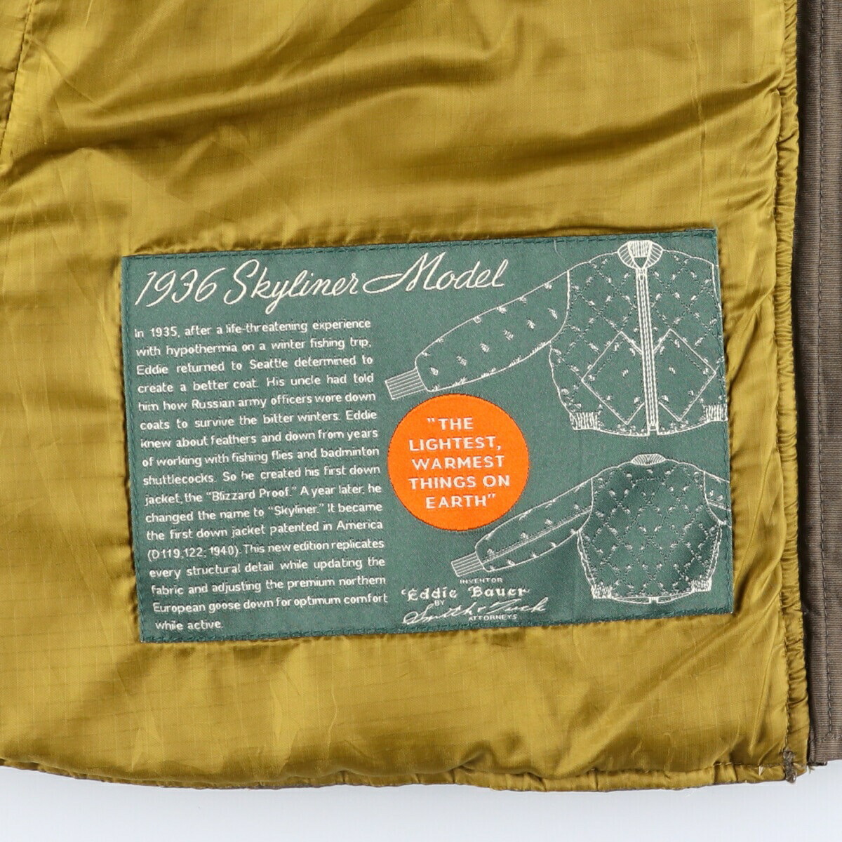 古着 60年代 エディーバウアー Eddie Bauer 日の出タグ スカイライナー