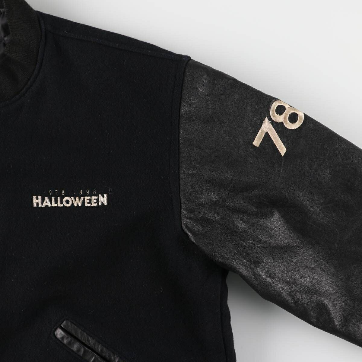 古着 90年代 GAME HALLOWEEN ハロウィン ムービー 中綿入り 袖革ウール