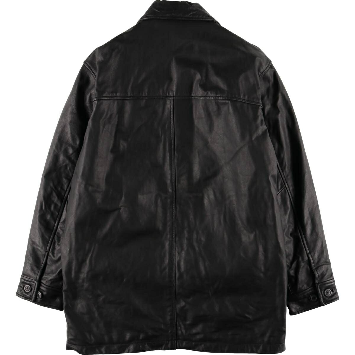 古着 00年代 ギャップ GAP 中綿入り レザーカーコート メンズM相当