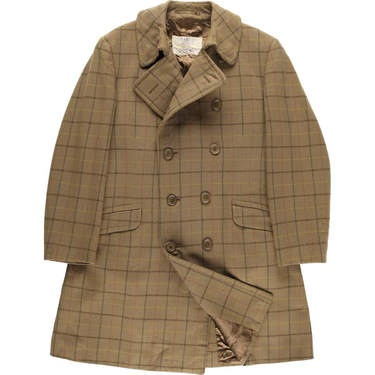 古着 ～80年代 アクアスキュータム Aquascutum チェック柄 ダブル