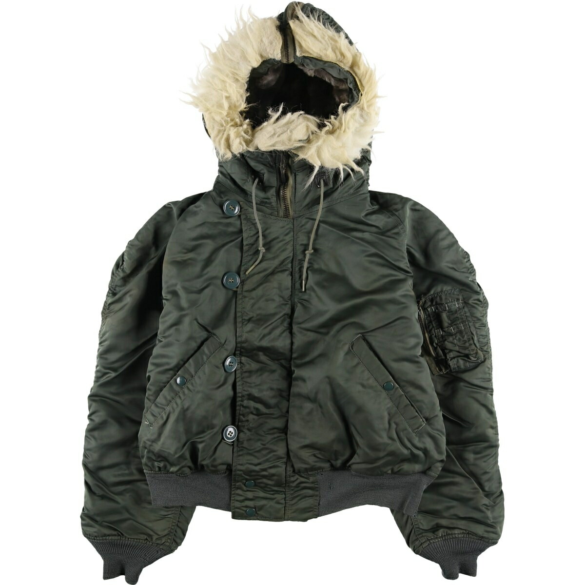 70's 米軍実物 N-2B フライトジャケット ALPHA製 希少マルーン M 2026