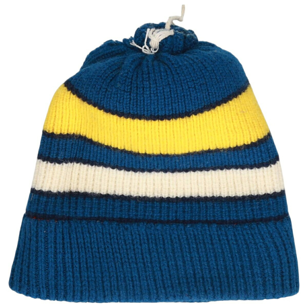 古着 80～90年代 WIGWAM マルチボーダー ニット帽 ビーニー USA製