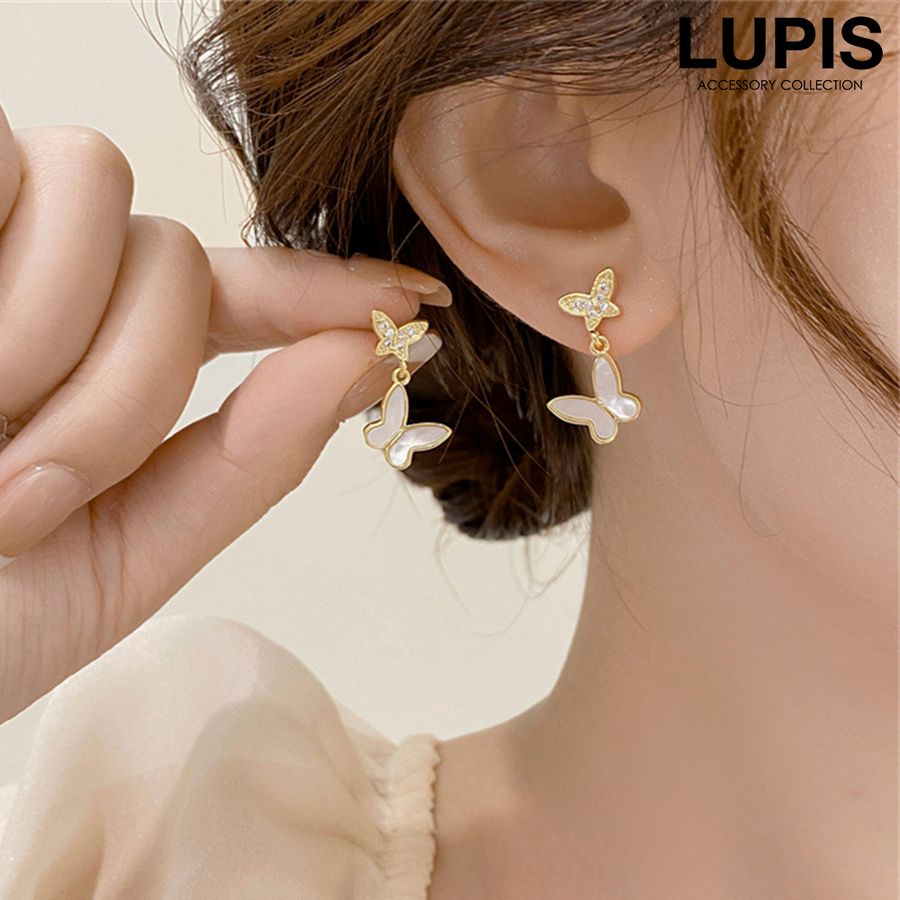 エレガント2連バタフライピアス - ピアスを激安で通販販売 | プチプラ