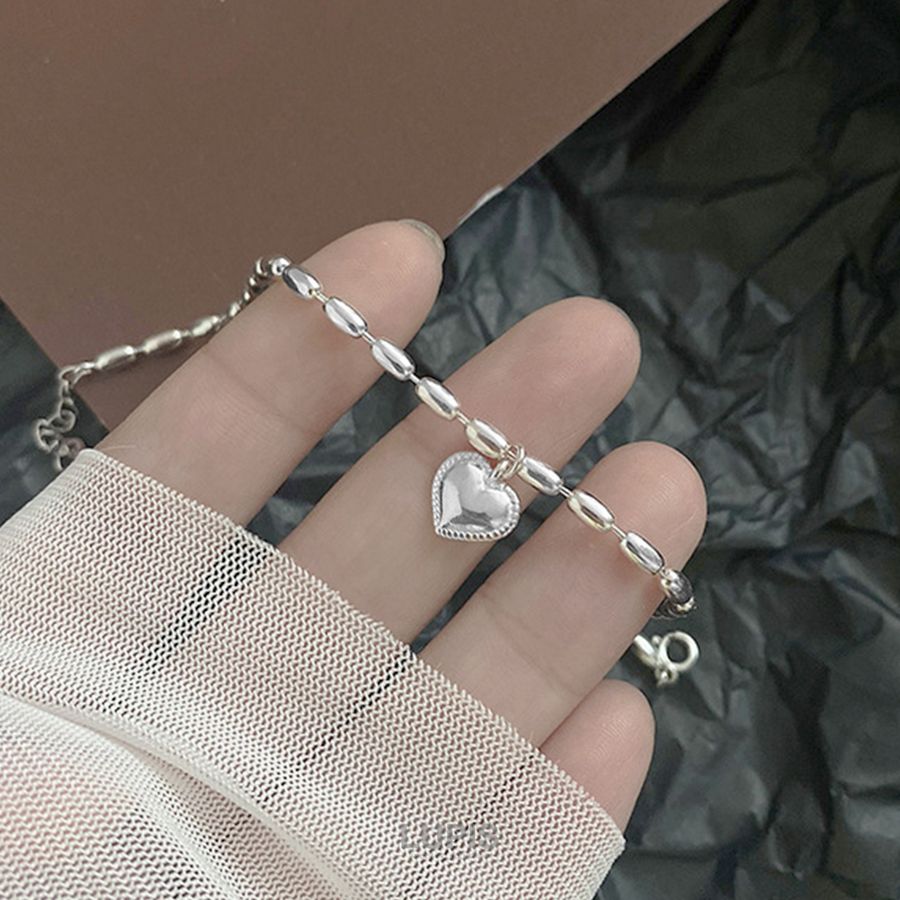 ボールチェーンメタルハートブレスレット - ブレスレットを激安で通販