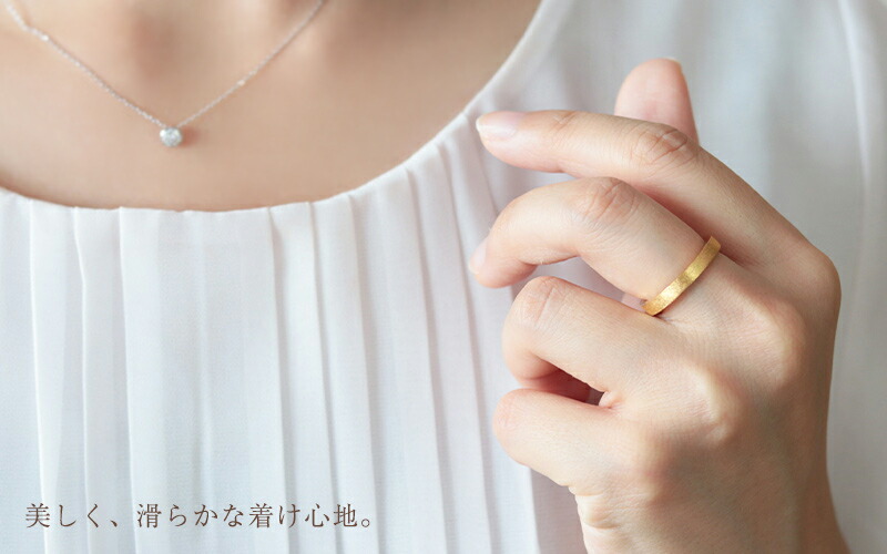 楽天市場】K24 純金 ゴールド リング 3mm 【6～13号】 艶消し 指輪 24k
