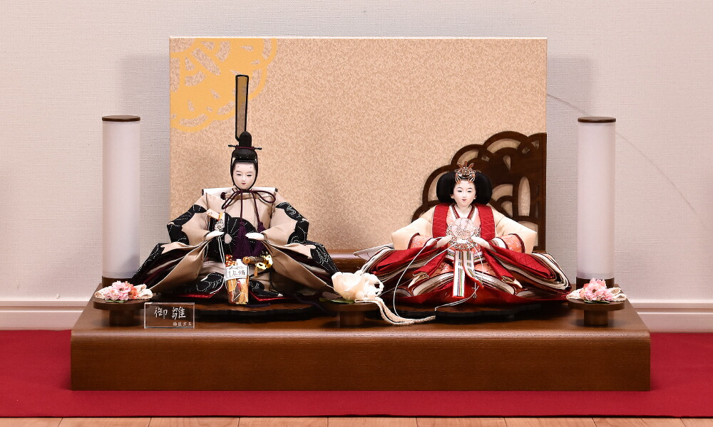 雛人形 ひな人形 親王飾り「ふらん」平安春鳳 間口70cm 雛人形 親王