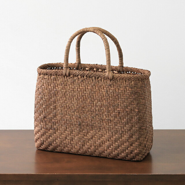 悠帆作 やまぶどう籠 (国産/網代編み/極細ひご/定番型/中サイズ) (約