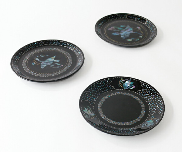 楽天市場】螺鈿細工 小皿F(約)幅11.5cm : かごや