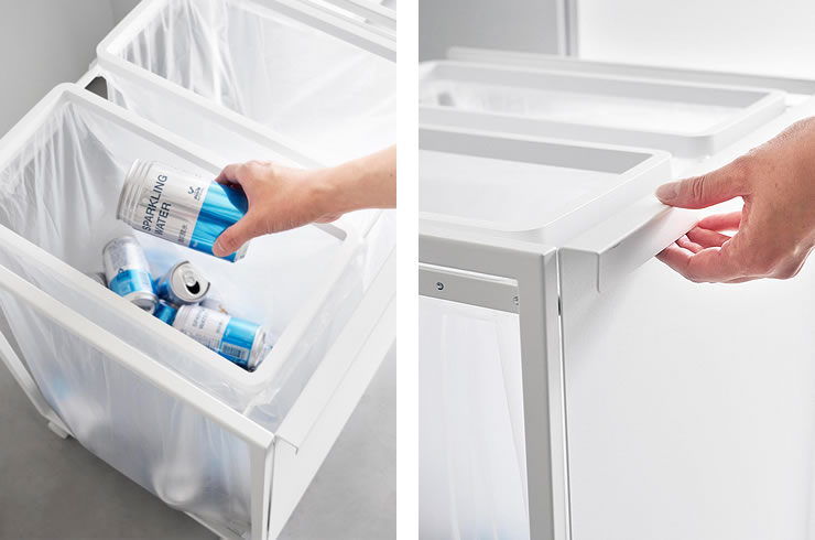 山崎実業（ヤマザキジツギョウ）目隠し分別ダストワゴ ダストボックス