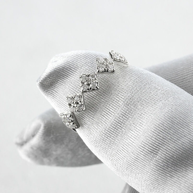 楽天市場】婚約指輪 ダイヤ レディース プラチナ pt900 幾何学 ひし形