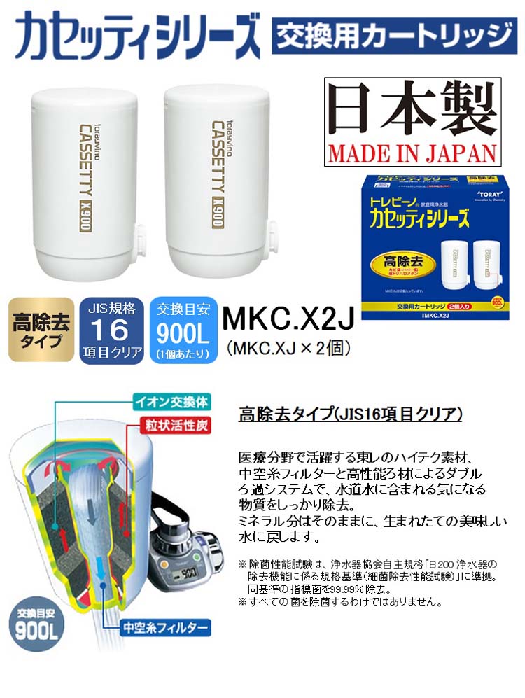 楽天市場】東レ トレビーノ 浄水器 カセッティ交換用カートリッジ 高