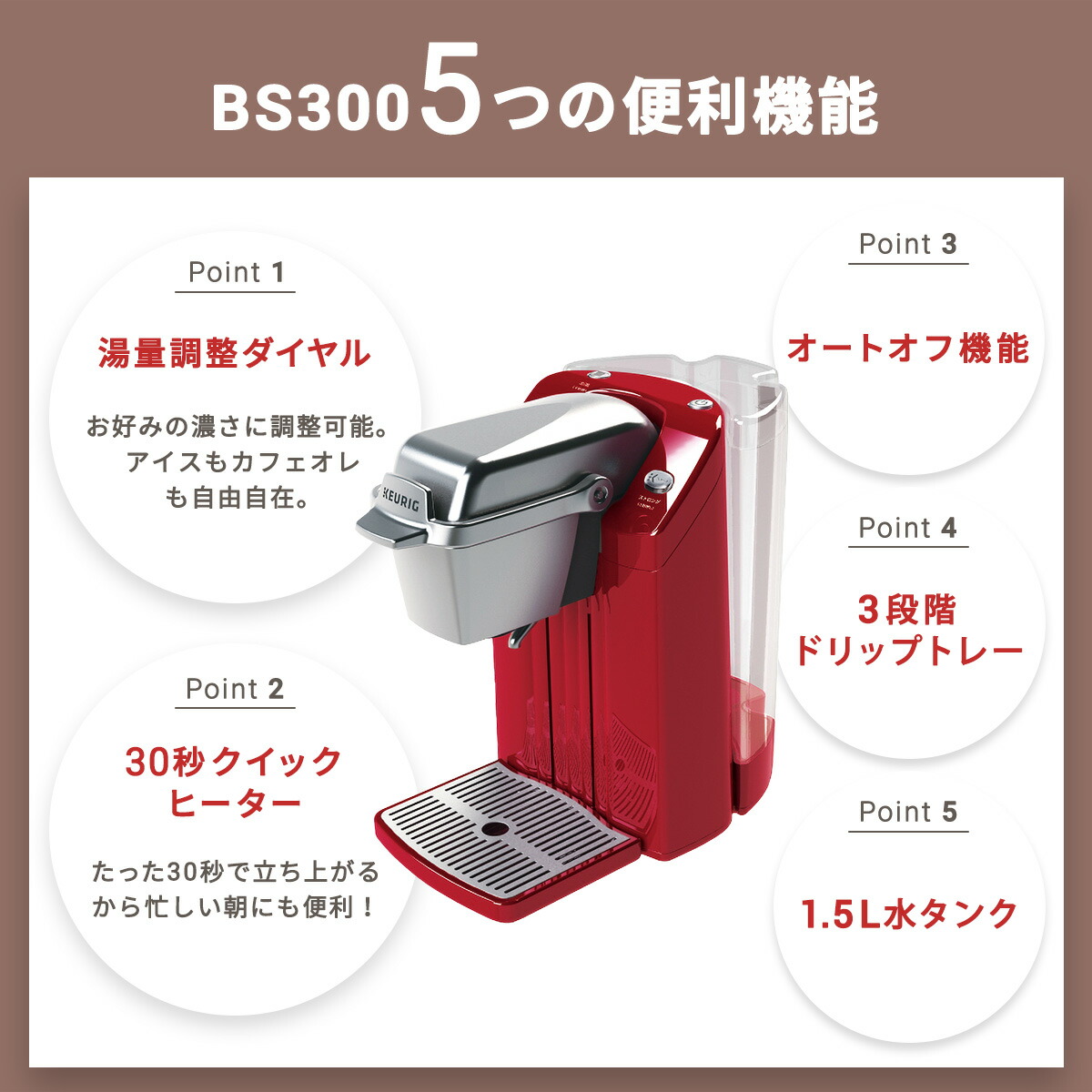 新品 未使用 未開封 キューリグ KEURIG BS300モーニングレッド BS300