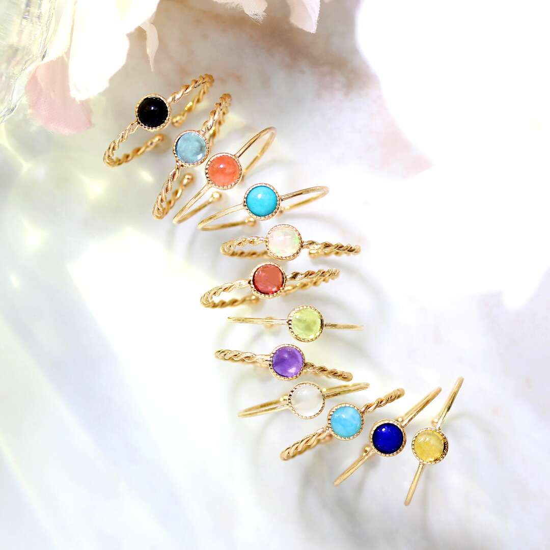 楽天市場】【最短当日出荷】天然石 K10ゴールド リング・スィン