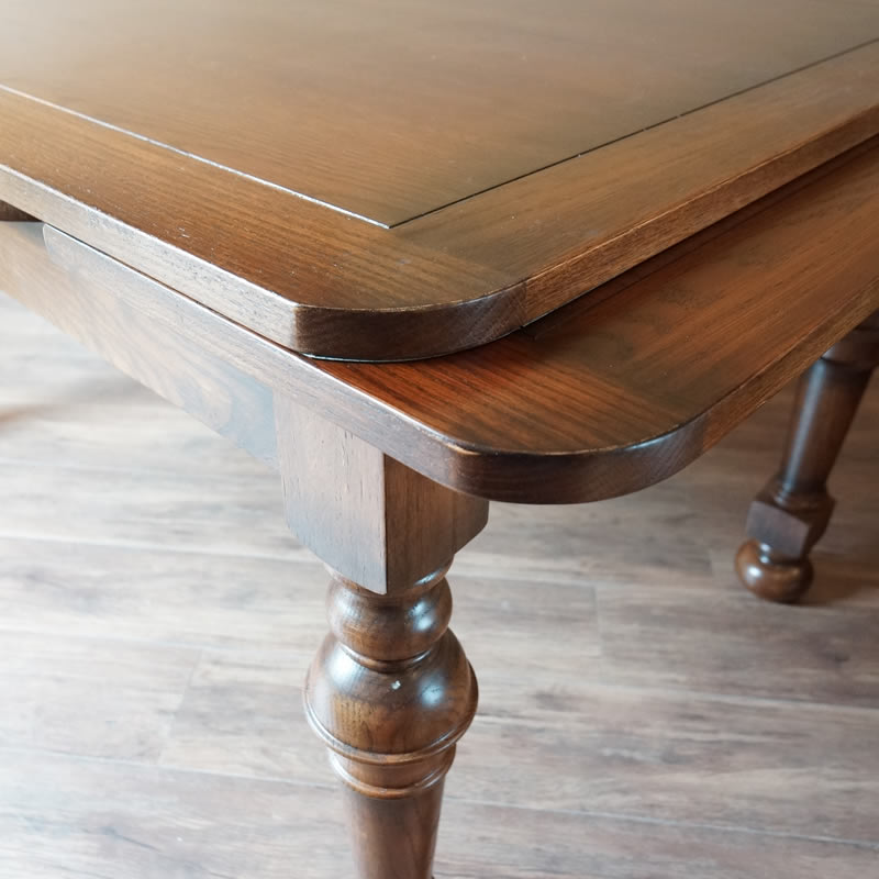 楽天市場】アンティーク家具調 ダイニングテーブル 伸縮 140-200 伸長