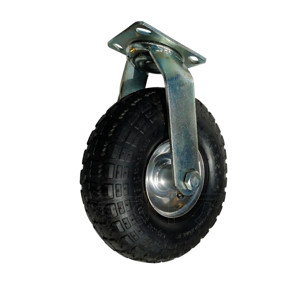 楽天市場】10インチ キャスター付 固定 1個 エアータイヤ タチホ 替え