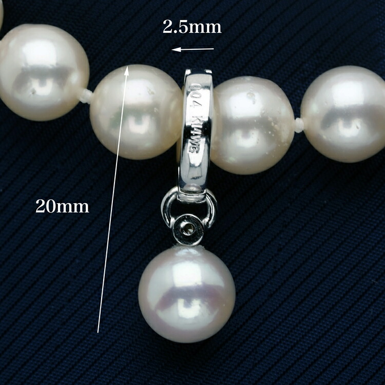 楽天市場】K14WG アコヤ本真珠 クリッカー ペンダントトップ 天然