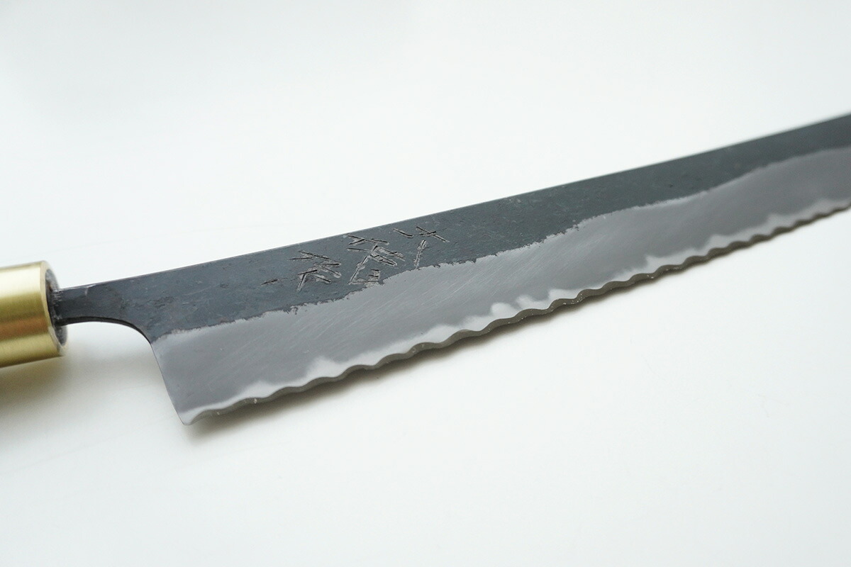 鍛冶職人 赤畠大徳 ｜ 黒打パン切り包丁 210mm