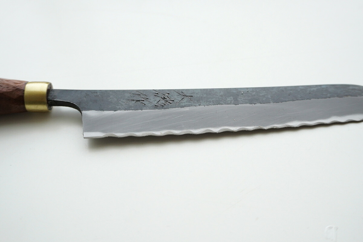 鍛冶職人 赤畠大徳 ｜ 黒打パン切り包丁 120mm
