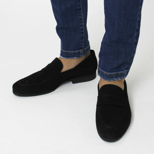 フェランテ / FERRANTE / ISEO / スエード ローファー【ネイビー